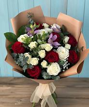 Букет цветов из:  Розы и Альстромерии #REPLACE_PRED# Сенном Краснодарский край