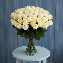 Букет 51 Белая роза Эдлесс Лав #REPLACE_PRED# Сенном Краснодарский край