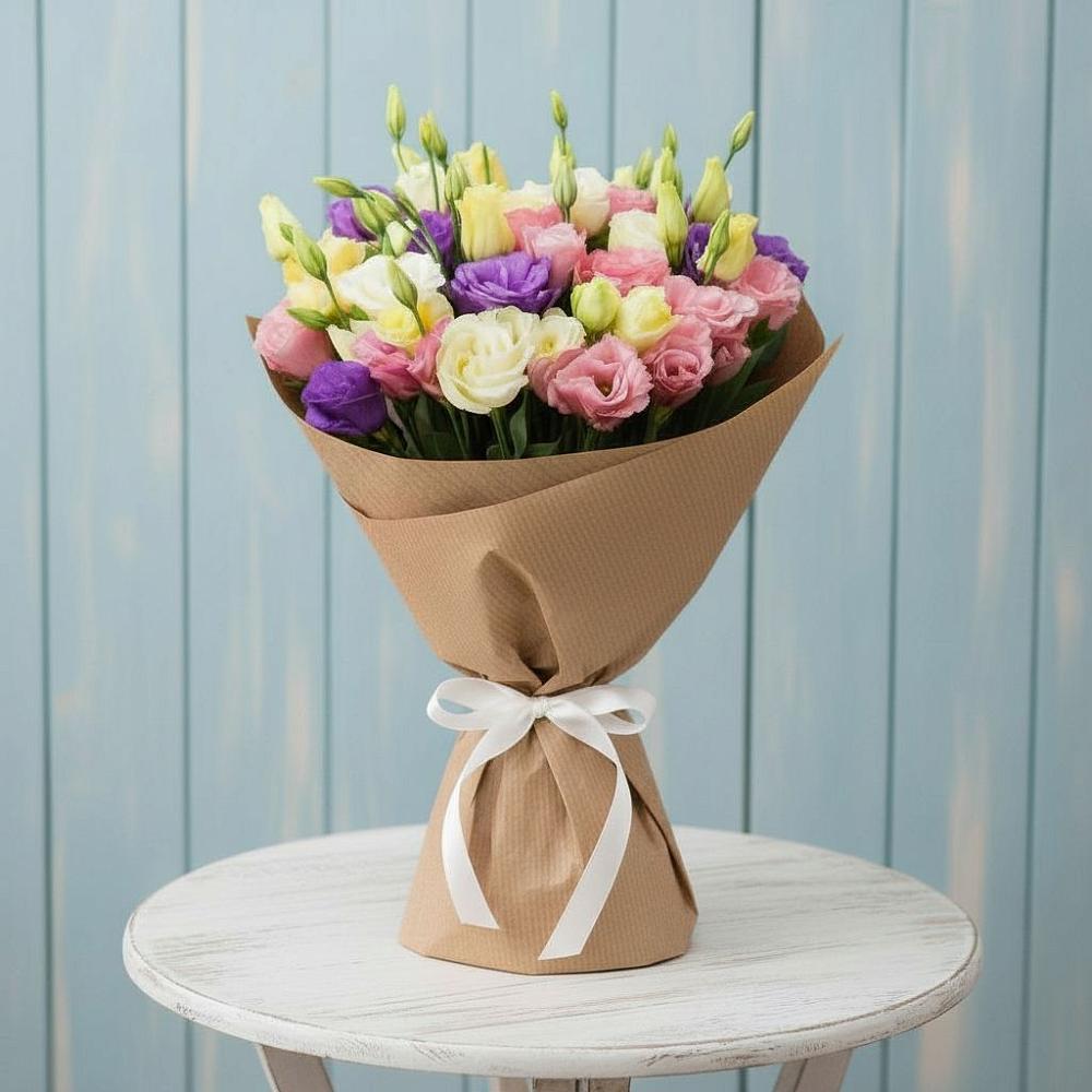 Букет цветов из: Лизиантусы в Сенном Краснодарский край