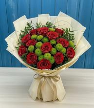 Букет цветов из:  Розы и Хризантемы в Сенном Краснодарский край