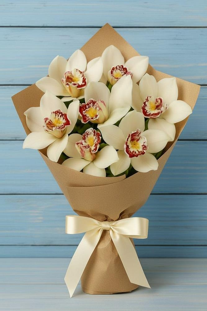 Букет цветов из: Орхидеи и Розы в Сенном Краснодарский край